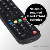Laser Remote Control for Hisense TV Black - Top-Down View