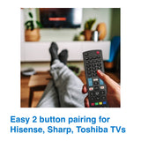 Laser Universal TV Remote for Smart & LED TVs - Front View
