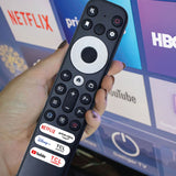 Laser Remote Control for TCL TVs - Black - Front View