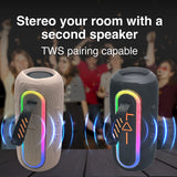 Laser Portable Fabric Speaker Pro - Transcendent Pink - Side View