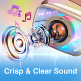 Laser Infinity Karaoke Speaker with Wireless Mic - Side View