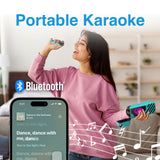 Laser LED Karaoke with 2 Mics Aquatic Awe - Rear View
