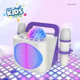 Laser Kids Disco Karaoke with Two Mics White - Extra Image