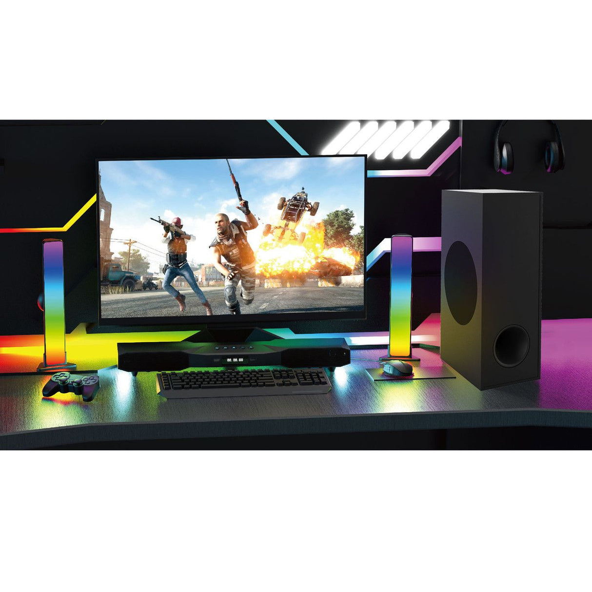 Precision RGB Gaming Soundbar with Subwoofer