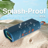 Laser Splash Proof Bluetooth Speaker Blue - Front View