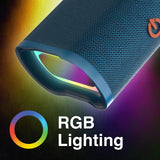 Laser Splash Proof Bluetooth Speaker Blue - Side View