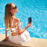 Laser Splash Proof Bluetooth Speaker Blue - Rear View