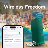 Laser Splash Proof Bluetooth Speaker Green - Top-Down View