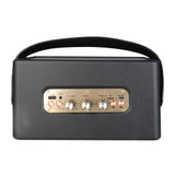 SoundTec Retro Bluetooth Boombox Black - Front View