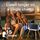 SoundTec Retro Bluetooth Boombox Black - 45-Degree Angle