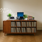 Bluetooth Suitcase Turntable with Speaker - 45-Degree Angle