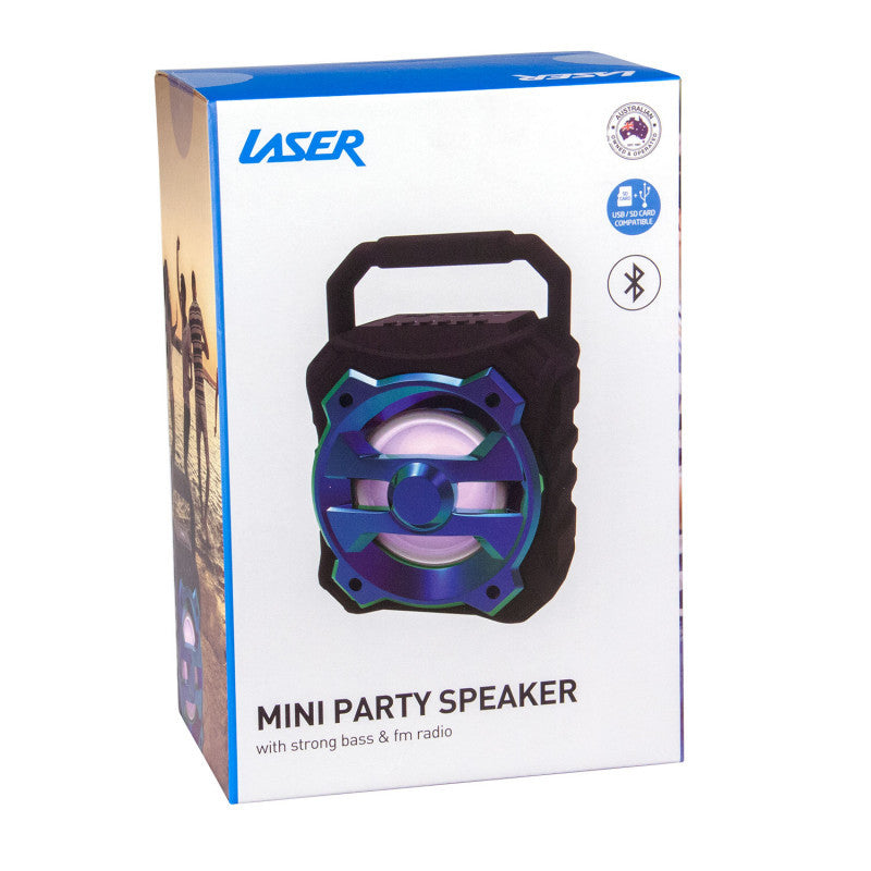 Laser Portable Bluetooth Speaker with FM Radio & USB