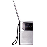 Laser Pocket Radio AM FM Built-in Speaker and Earphones Socket - Front View