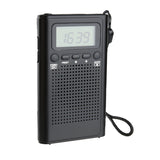 Laser AM FM Pocket Radio with LCD and Speaker - Side View