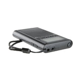 Laser AM FM Pocket Radio with LCD and Speaker - Top-Down View