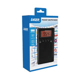 Laser AM FM Pocket Radio with LCD and Speaker - Rear View