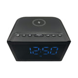 Laser Alarm Clock with Wireless Charging & Bluetooth - Close-Up Angle