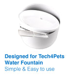 Tech4Pets 5-Pack Water Fountain Replacement Filters - Side View