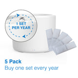 Tech4Pets 5-Pack Water Fountain Replacement Filters - Top-Down View