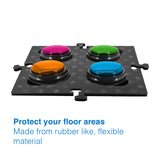 Tech4Pets Black Mat 2-Pack for Talking Buttons & Floor - 45-Degree Angle