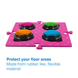 Tech4Pets Pink Mat 2-Pack for Talking Buttons & Floor - Side View