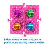 Tech4Pets Pink Mat 2-Pack for Talking Buttons & Floor - Top-Down View