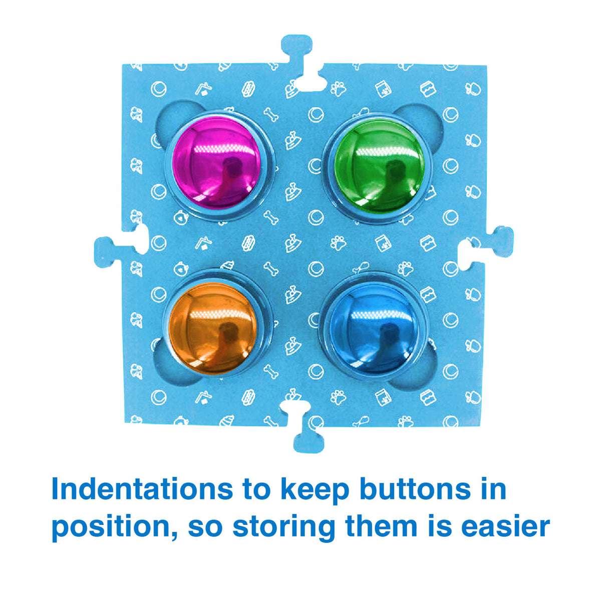 Tech4Pets Blue Mat 2-Pack for Talking Buttons & Floor