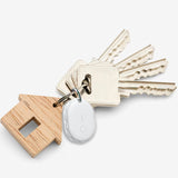 Laser Mini Smart Tag with Apple Find My Tracking White - Side View