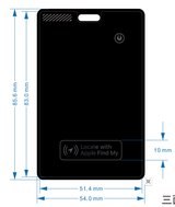 Laser Smart Card with Apple Find My & Wireless Charging - Rear View