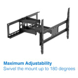 Laser Medium Full Motion TV Wall Mount for 32 inches -55 inches Panels - Front View