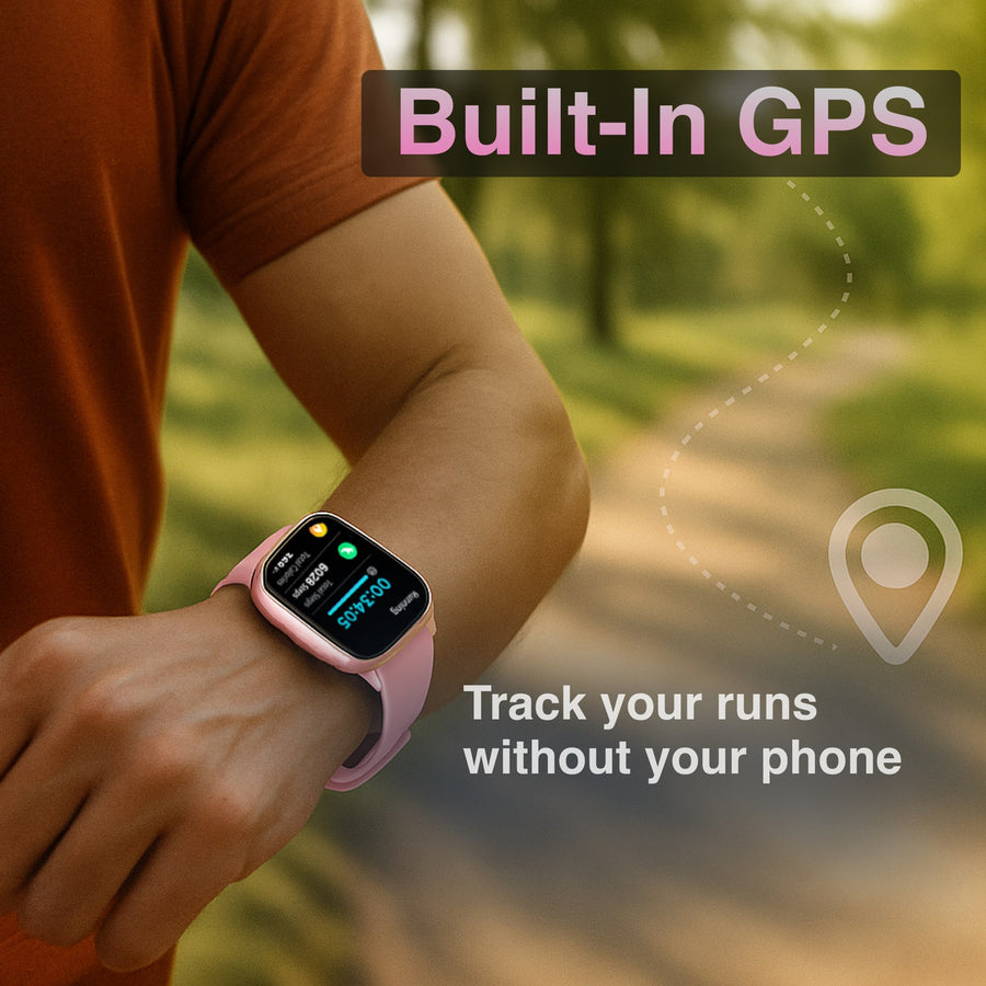 V-Fitness Smart Watch GPS and 2.1 inch Pink