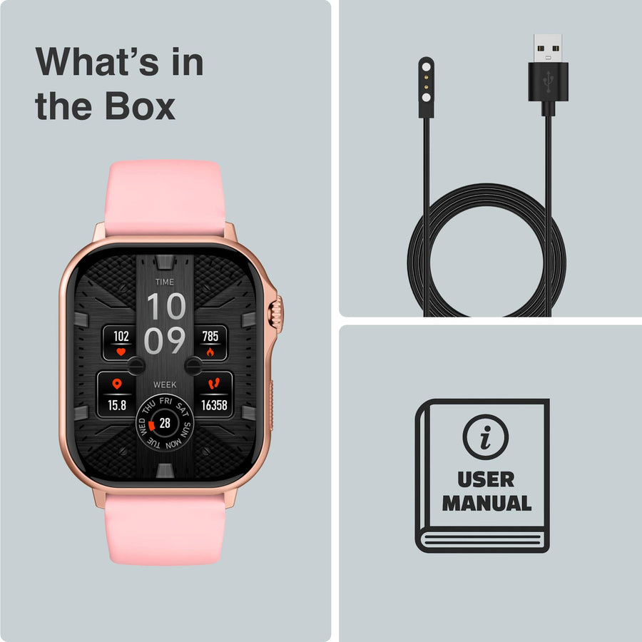 V-Fitness Smart Watch GPS and 2.1 inch Pink