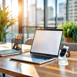 Laser 3 in 1 Wireless Charging Stand White - Extra Image