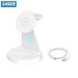 Laser 3 in 1 Wireless Charging Stand White - Extra Image
