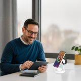 Laser 3 in 1 Wireless Charging Stand White - Extra Image