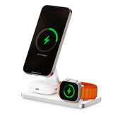 Laser ChargeCore 3-in-1 MagSafe Charger White - Side View