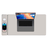 Laser Wireless Charging Desk Mat Grey