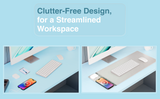 Laser Wireless Charging Desk Mat Grey