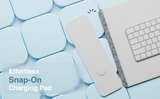 Laser Wireless Charging Desk Mat Grey - Top-Down View