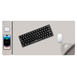 Laser Wireless Charging Desk Mat Grey - 45-Degree Angle
