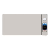 Laser Wireless Charging Desk Mat Grey - Close-Up Angle