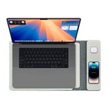 Laser Wireless Charging Laptop Sleeve Up to 16 Inch Grey - Front View