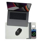 Laser Wireless Charging Laptop Sleeve Up to 16 Inch Grey - Low Angle