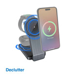 Laser ChargeCore Foldable 3 in 1 MagSafe Charger - Top-Down View