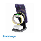Laser ChargeCore Foldable 3 in 1 MagSafe Charger - Rear View