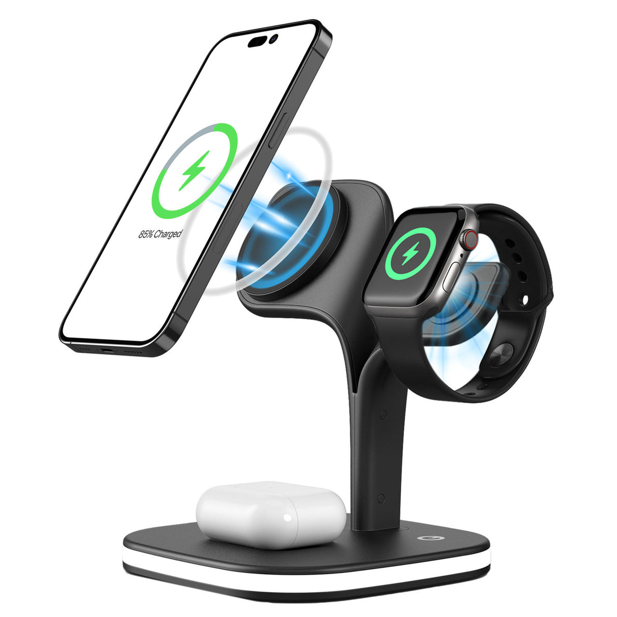 4 in 1 Wireless Charging Station with Night Light