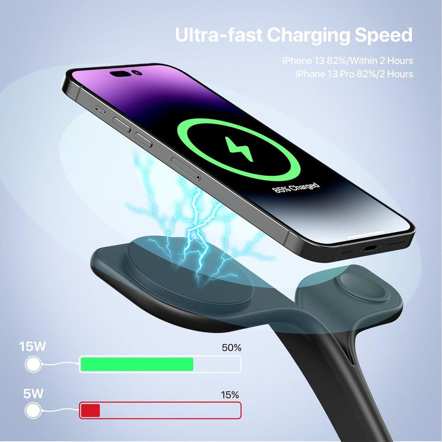 4 in 1 Wireless Charging Station with Night Light, image 3