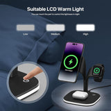 5 in 1 Wireless Charging Station with Night Light - 45-Degree Angle