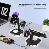 5 in 1 Wireless Charging Station with Night Light - Rear View