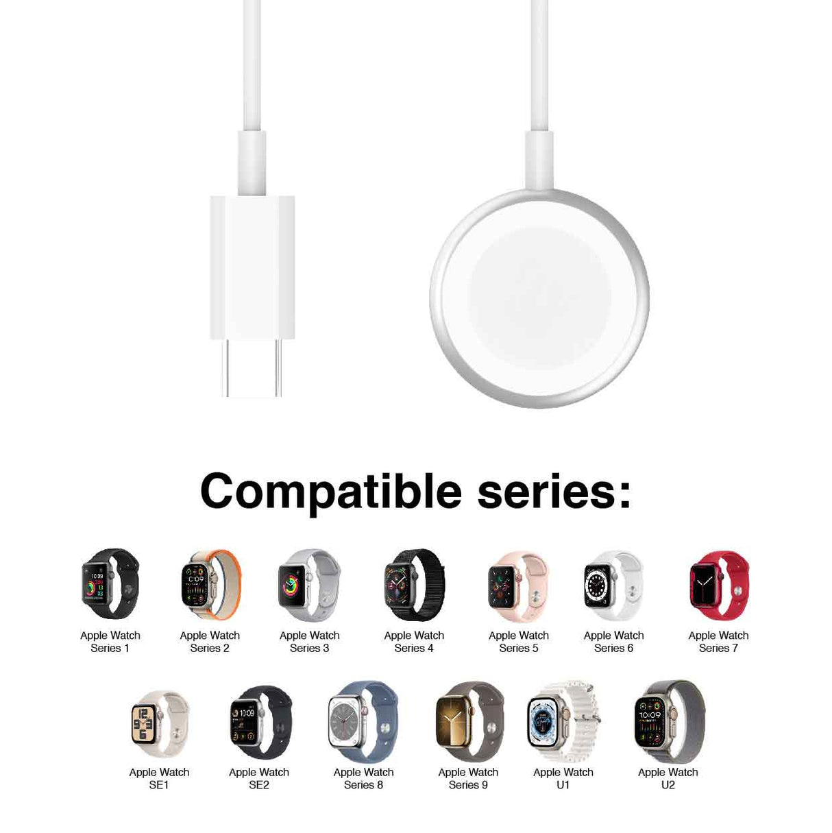 Laser Wireless Charger for Apple Watch White